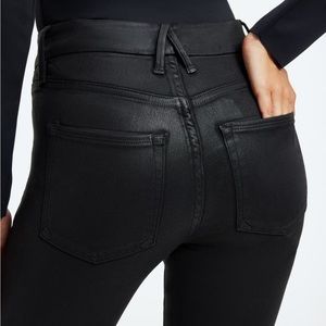 Good American Coated Black Skinny Jeans